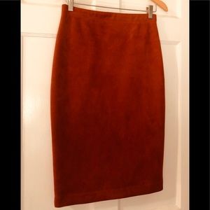 NWOT BCBG Suede-like skirt. Stunning